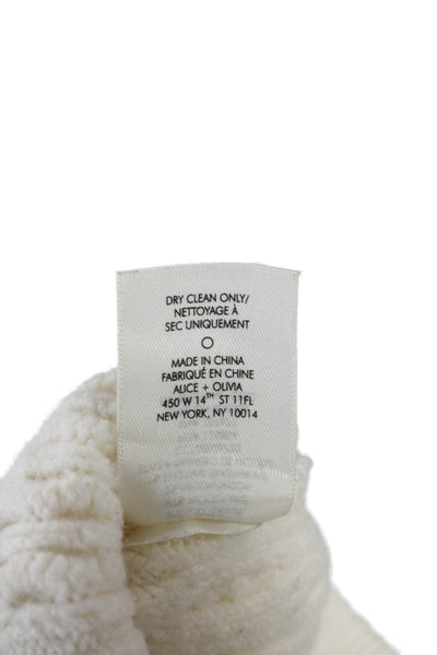 Alice + Olivia Women White Mini Wool Skirt Pull On Size XS