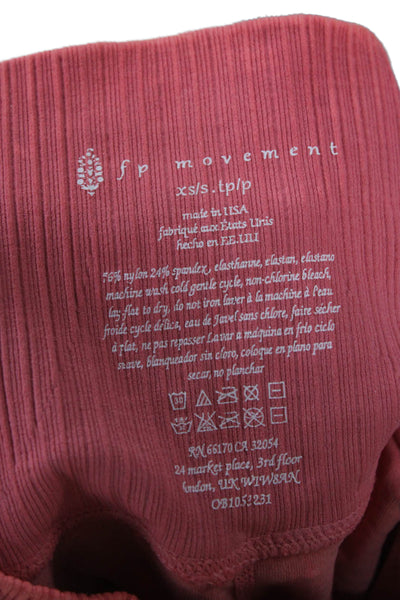 FP Movement Womens Pink Ankle Leggings Nylon Solid Size XS