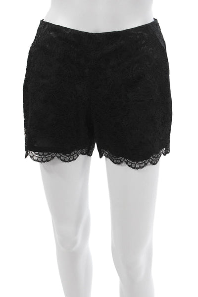 Trina Turk Women Hot Pants Black Floral Polyester Zip Size 00