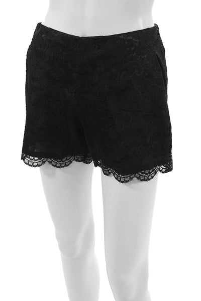 Trina Turk Women Hot Pants Black Floral Polyester Zip Size 00