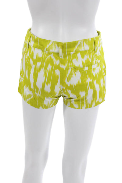 Trina Turk Women Hot Pants Multicolor Geometric Cotton Button Size 00