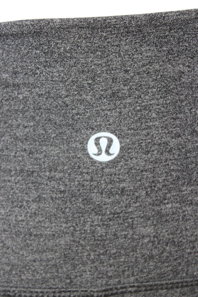 Lululemon Womens Gray Flecked Nylon Capri Leggings Pull On Size 2