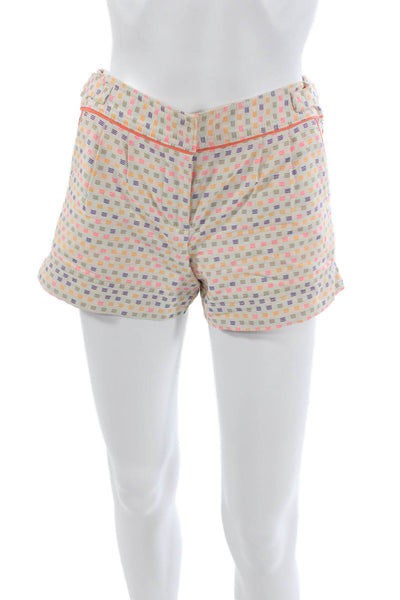 Trina Turk Womens Multicolor Geometric Cotton Buckle Shorts Size 00
