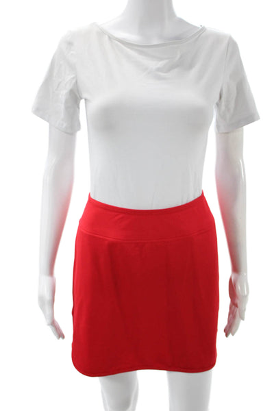 JoFit Women Athletic Red Polyester Solid Mini Skort Pull On Size XL