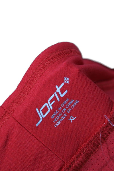 JoFit Women Athletic Red Polyester Solid Mini Skort Pull On Size XL