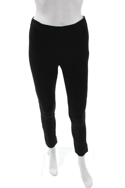 Quince Womens Ankle Leggings Black Rayon Solid Zip Size XS