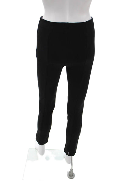 Quince Womens Ankle Leggings Black Rayon Solid Zip Size XS