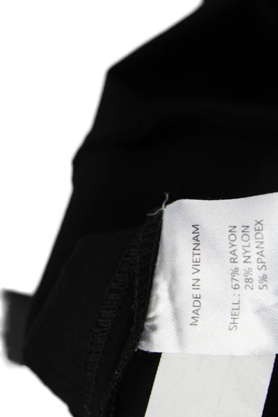 Quince Womens Ankle Leggings Black Rayon Solid Zip Size XS
