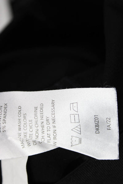 Quince Womens Ankle Leggings Black Rayon Solid Zip Size XS