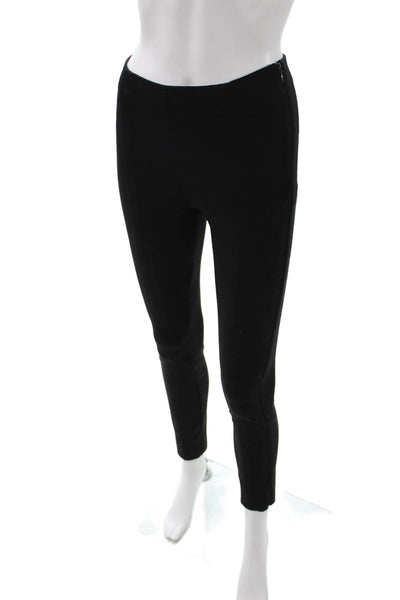 Quince Womens Ankle Leggings Black Rayon Zip Size XS
