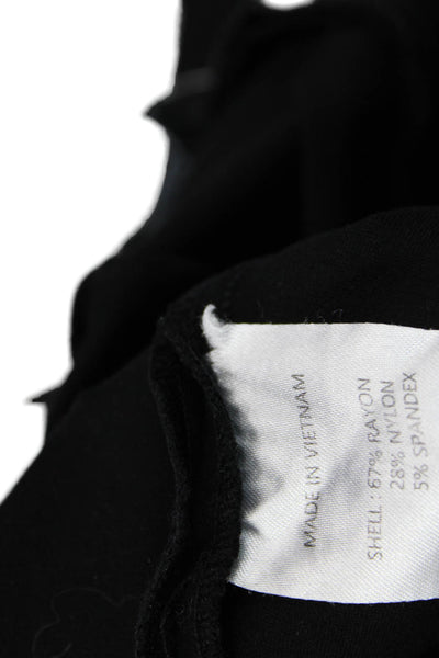 Quince Womens Ankle Leggings Black Rayon Zip Size XS