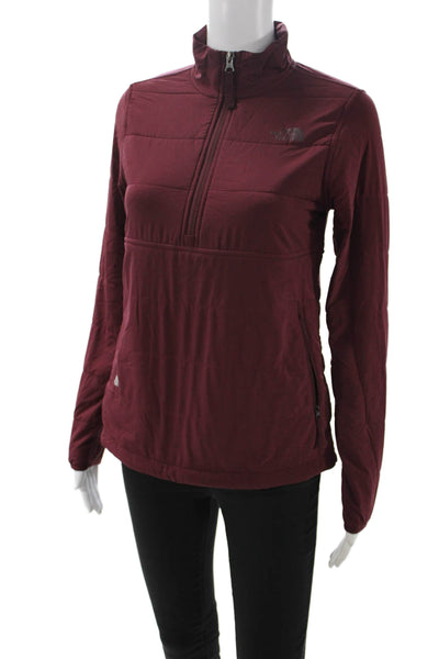The North Face Womens Quilted Red Polyester Zip Jacket Size XS