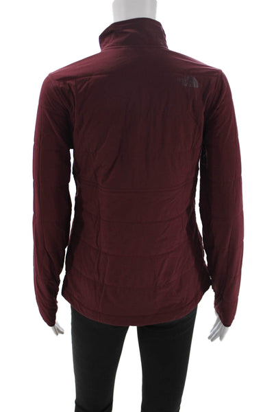 The North Face Womens Quilted Red Polyester Zip Jacket Size XS