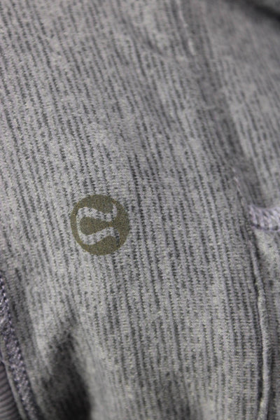 Lululemon Women Pullover Casual Gray Zip Nylon Collared Long Sleeve Size 4