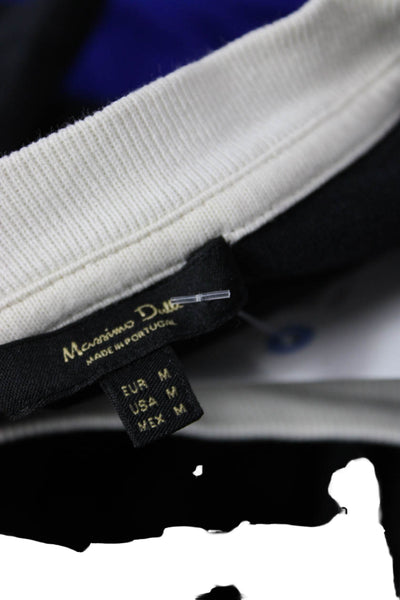 Massimo Dutti Womens Basic Black Cotton Crew Neck Short Sleeve T-Shirt Size M