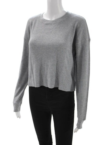 TNA Women Gray Pullover Sweater Long Sleeve Crew Neck Size M