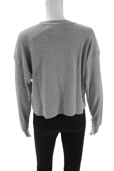 TNA Women Gray Pullover Sweater Long Sleeve Crew Neck Size M