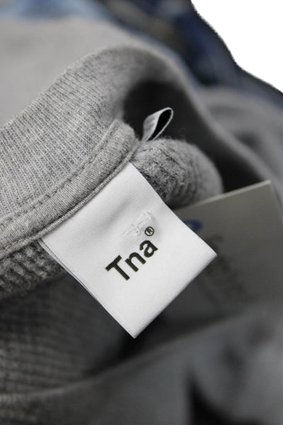 TNA Women Gray Pullover Sweater Long Sleeve Crew Neck Size M