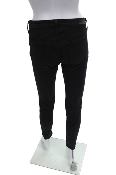 AG Adriano Goldschmied Womens Skinny Black Jeans Cotton Blend Size 26