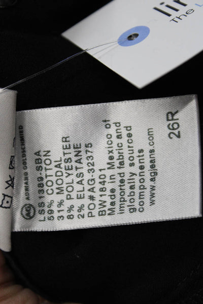 AG Adriano Goldschmied Womens Skinny Black Jeans Cotton Blend Size 26