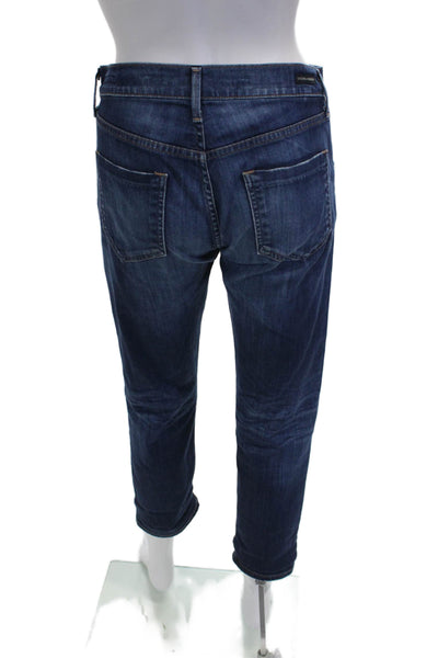 Citizens of Humanity Women Tapered Jeans Blue Mid Rise Cotton Blend Size 25