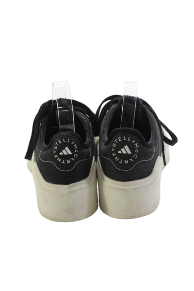 Stella McCartney Womens Platform Contrast Stitch Sneakers Black Size 7