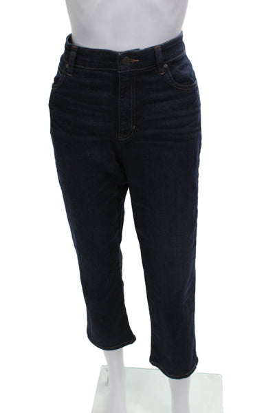 Eileen Fisher Women Cropped Blue Organic Cotton Jeans Size 8