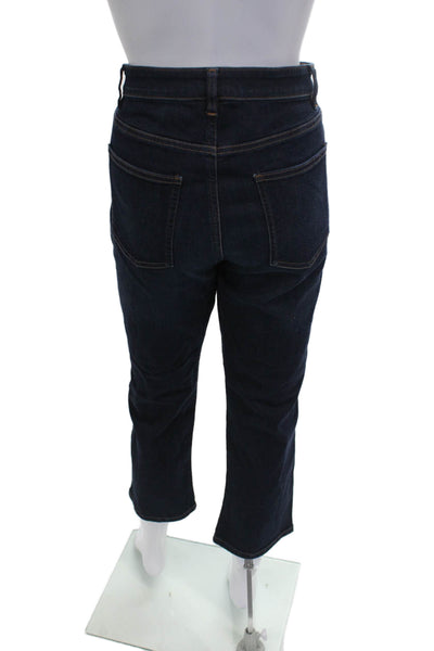Eileen Fisher Women Cropped Blue Organic Cotton Jeans Size 8