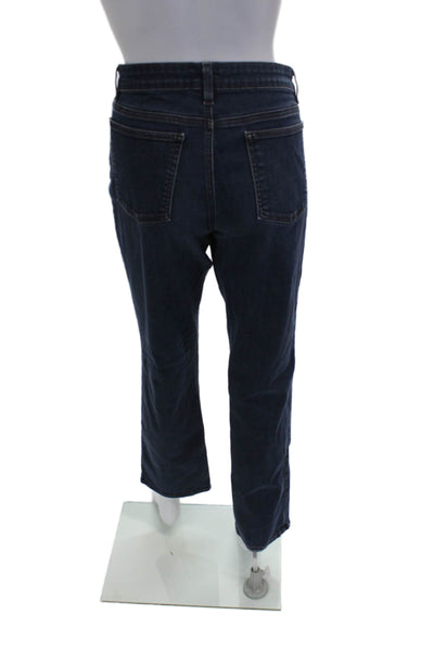 Eileen Fisher Women Blue Cotton Blend Straight Jeans Inseam 30 Size 10