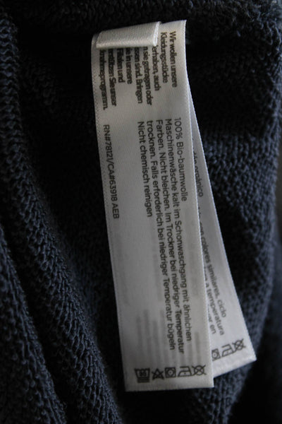 Eileen Fisher Womens Pullover Black Cotton Crew Neck Long Sleeve Size XS