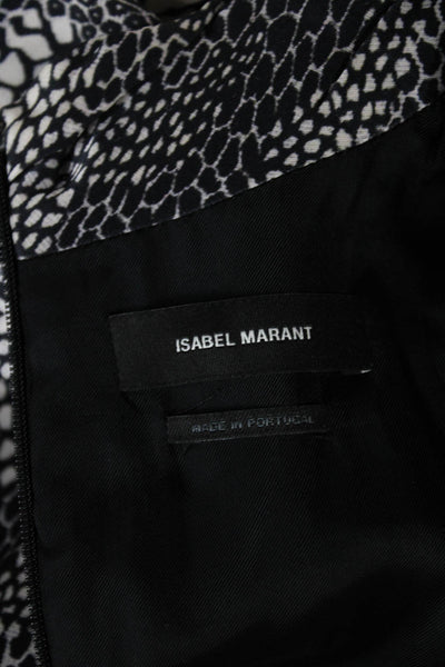 Isabel Marant Womens Fit & Flare Black High Neck Long Sleeve Dress Size 40