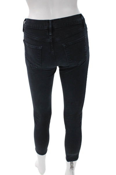 Frame Denim Women Skinny Blue Low Rise Cotton Blend Jeans Size 24