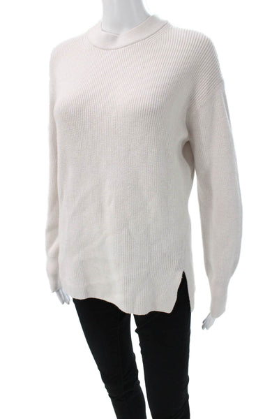 Lululemon Womens Ivory Cotton Mock Neck Pullover Long Sleeve Size 4