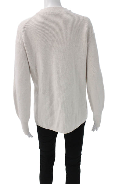 Lululemon Womens Ivory Cotton Mock Neck Pullover Long Sleeve Size 4