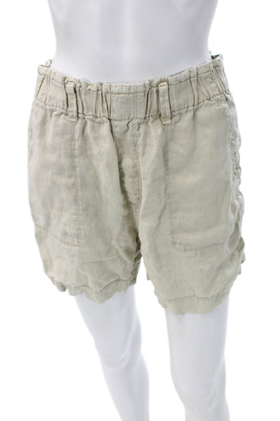 Sanctuary Womens Utility Linen Pull On Shorts Beige Size S