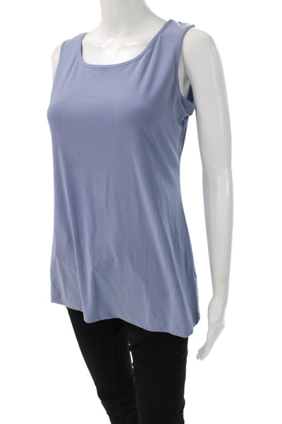 Iman Women Sleeveless Scoop Neck Tunic Blue Size M