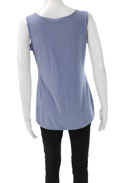 Iman Women Sleeveless Scoop Neck Tunic Blue Size M