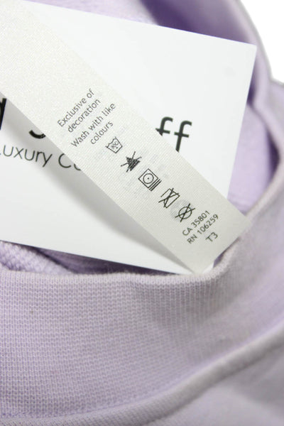 Lululemon Women Pullover Purple Cotton Crew Neck Long Sleeve Size 0