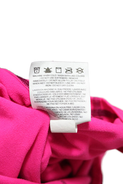 Nike Womens Pullover T-Shirt Mock Neck Long Sleeve Pink Polyester Size XS