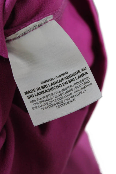 Nike Women Purple High Neck Pullover Long Sleeve Zip Polyester Top Size XS