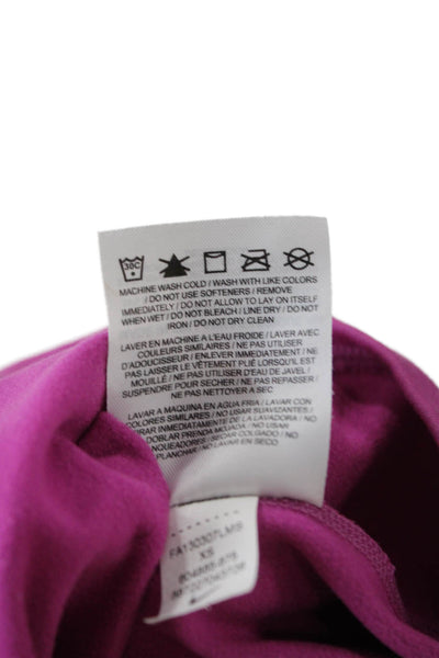 Nike Women Purple High Neck Pullover Long Sleeve Zip Polyester Top Size XS