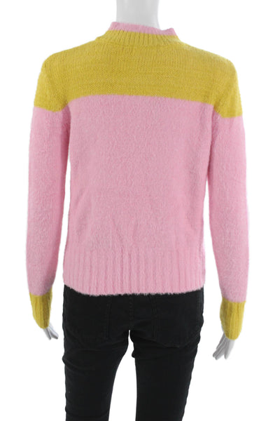 Lovers + Friends Womens Pink Striped Mock Neck Pullover Long Sleeve Size XS