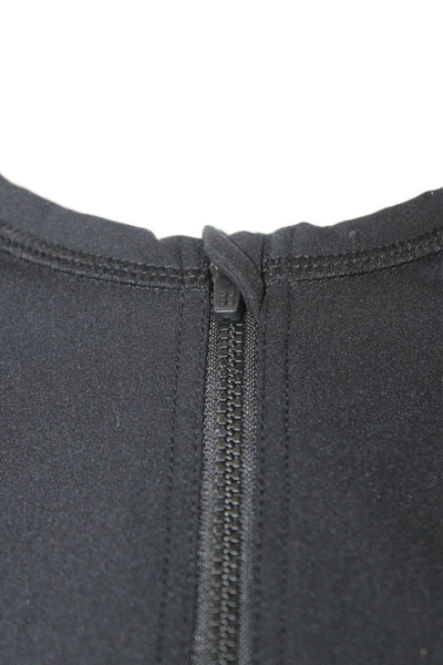 Sweaty Betty Womens Cropped Pullover Black High Neck Long Sleeve Size L