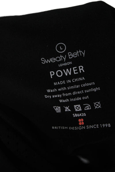 Sweaty Betty Womens Cropped Pullover Black High Neck Long Sleeve Size L