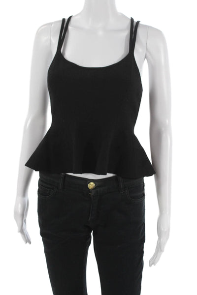 Maeve Anthropologie Women Black Scoop Neck Camisole Sleeveless Size S
