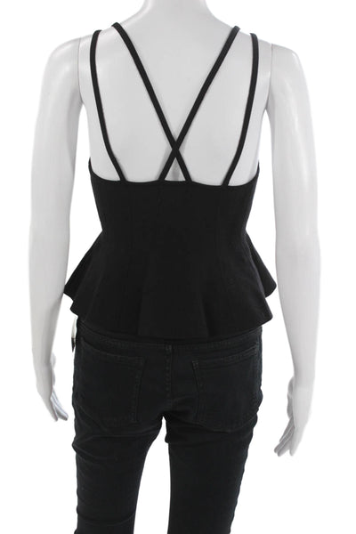 Maeve Anthropologie Women Black Scoop Neck Camisole Sleeveless Size S