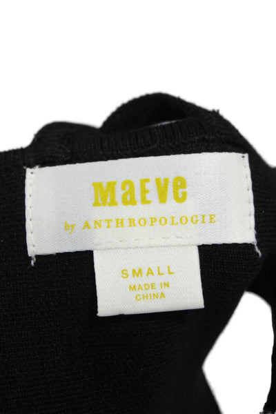 Maeve Anthropologie Women Black Scoop Neck Camisole Sleeveless Size S