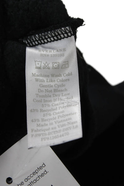 Everlane Women Pullover Cotton Black Long Sleeve Round Neck Size L