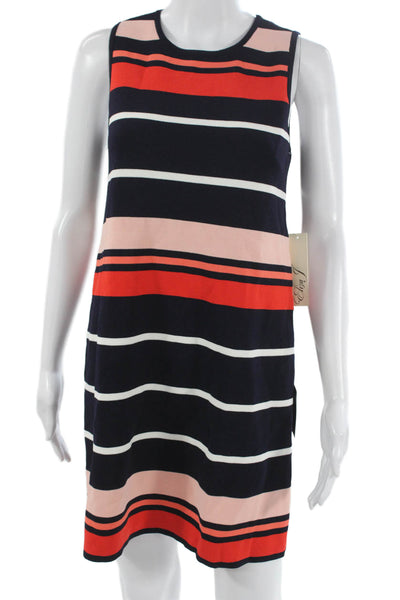 Eliza J Women Shift Dress Multicolor Striped Rayon Size PS