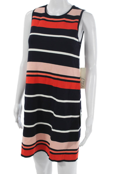 Eliza J Women Shift Dress Multicolor Striped Rayon Size PS